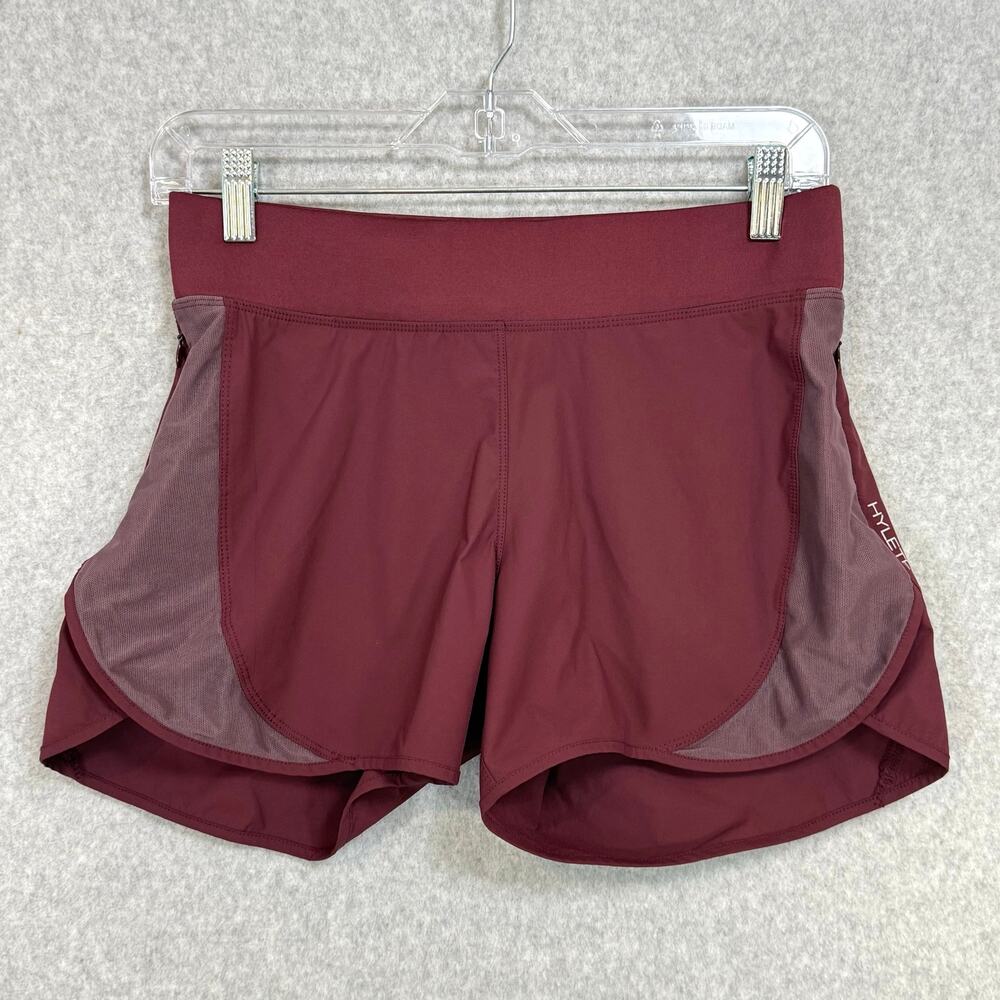 Hylete Radius Shorts Size S Pull On Zip Pocket Inner Panty Mesh Panel Active